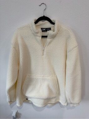 Cove White Sherpa Half-Zip Pullover